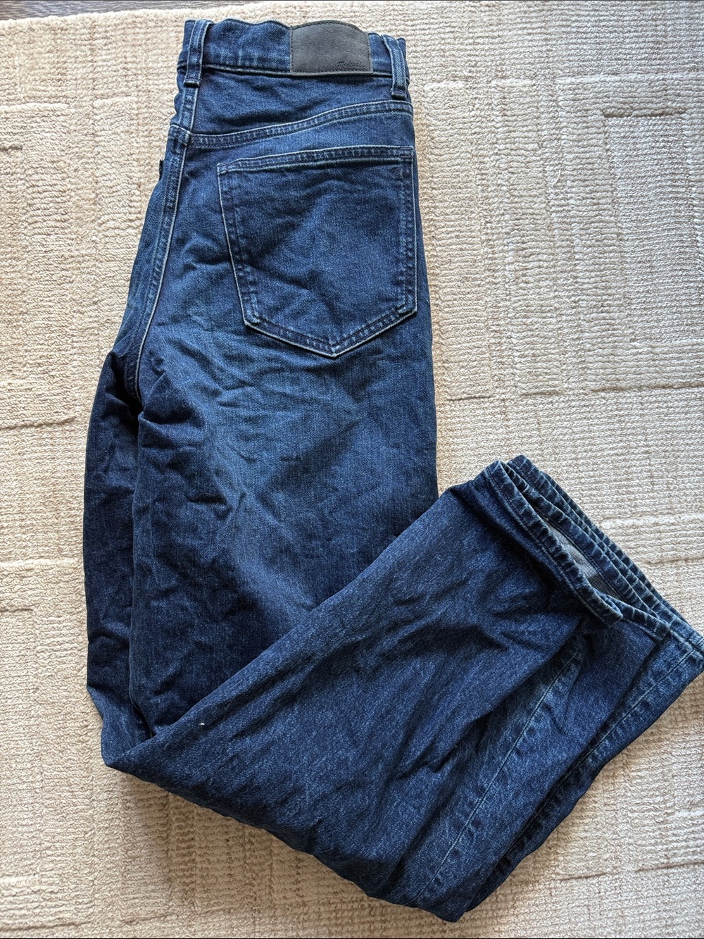 Madewell Dark Blue Denim Jeans - Classic Straight Fit